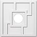 thumbnail image 3 of Ekena Millwork CMP20KX-05000 20 in. OD x 5 in. ID Square Knox Architectural Grade PVC Contemporary Ceiling Medallion, 3 of 4