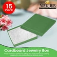 thumbnail image 3 of Novel Box 15 Pack Green Cardboard Cotton Filled Jewelry Gift Boxes 3.5x3.5x0.87 Inches with Lids, 3 of 8