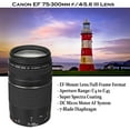 thumbnail image 2 of Canon EF 75-300mm f/4-5.6 III & Canon EF 50mm f/1.8 STM Lens Bundle + 420-800mm f/8-16 MF Lens & EOS R Auto Adapter with HD Filters, Backpack for Canon EOS R Cameras Including EOS R & EOS RP, 2 of 5