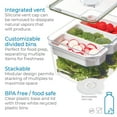 thumbnail image 6 of iDesign Large Tall Storage Produce Bin with 3 Movable Dividers, 7.8” L x 10.5” W x 6” H, Clear, 6 of 9