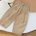thumbnail image 5 of Nilvkv Boys Joggers, Boys Pants, Letter Print Loose Fit Cuffed Sweatpants with Elastic Waist, suited for Summer Outdoor Wear Beige 7-8 Years, 5 of 6