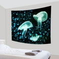 thumbnail image 2 of Pbobriich Jellyfish Tapestry,Fluorescent Blue Green Tapestries Wall Hanging Decor for Bedroom,72Wx63H, 2 of 5