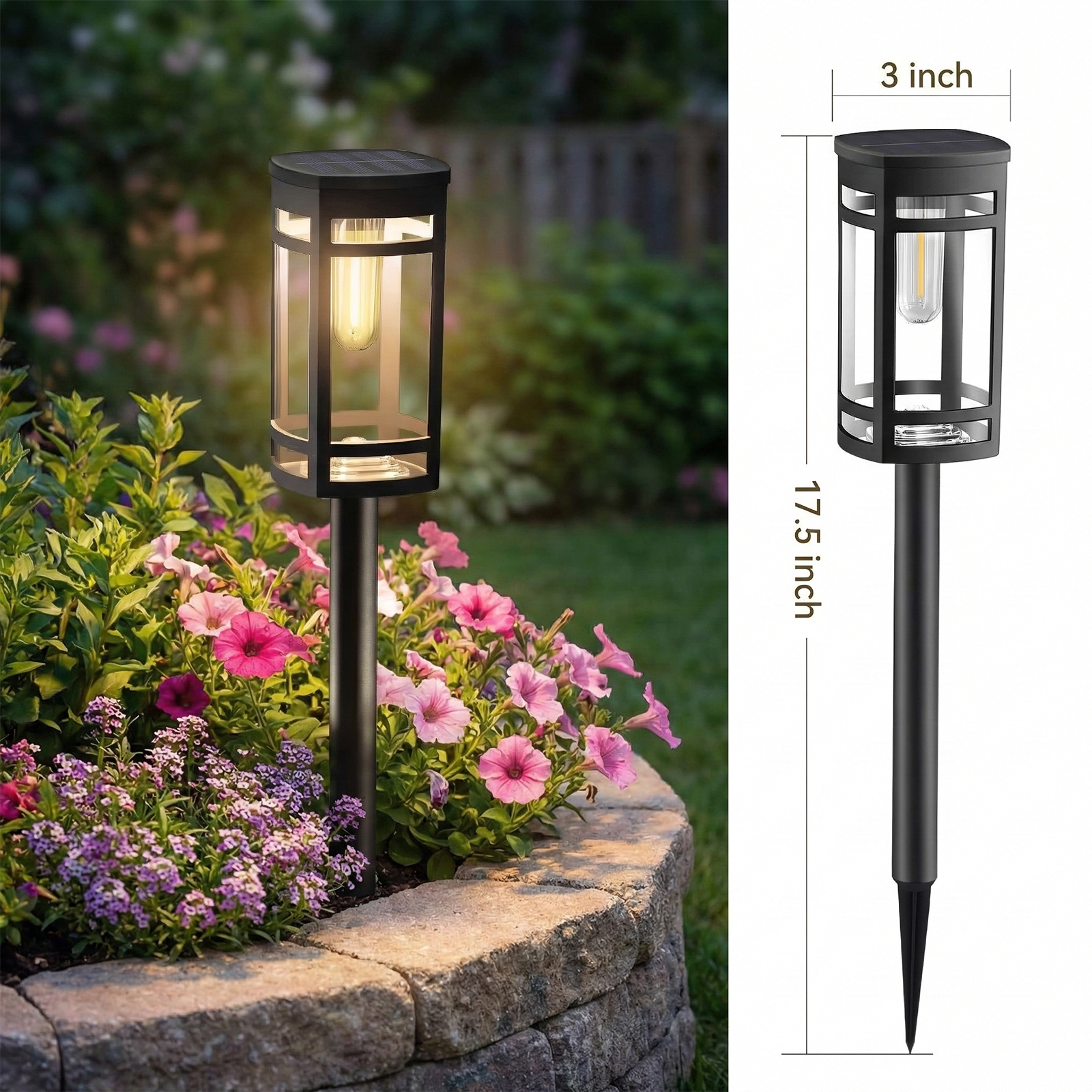 DAMAYCA Solar Pathway Lights 8-Pack Warm White photo 2