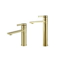 thumbnail image 6 of Bathroom Faucet Solid Brass Bathroom Basin Faucet Cold And Hot Water Mixer Sink Tap Single Handle Deck Mounted Brushed Gold Tap, 6 of 7