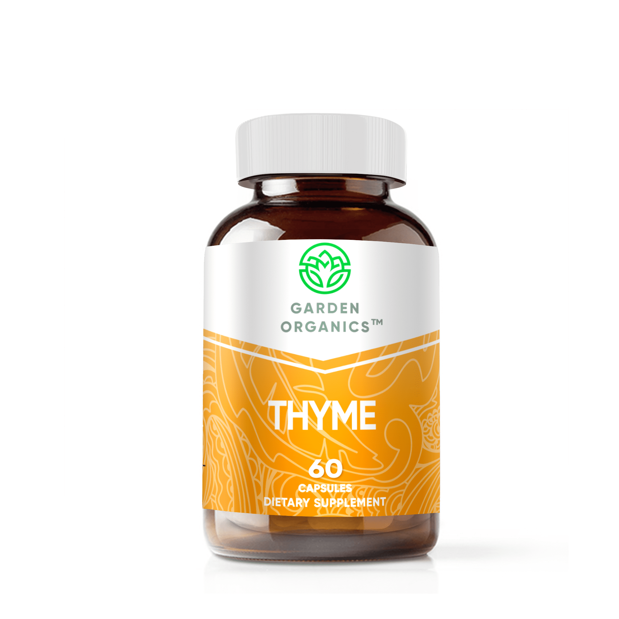 Garden Organics Thyme 60 Capsules, 400 mg, Organic Thyme (Thymus