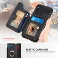 thumbnail image 5 of for iPhone X Case,Phone Case for iPhone Xs,Card Holder Wallet,Ring Holder Stand,RFID-Blocking,Wrist Strap,Camera Protector,Leather Protective Magnetic Flip Cover for iPhone 10/X/XS (Black), 5 of 7
