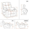 thumbnail image 6 of MCombo Regular Power Lift Recliner Chair for Elderly People, Faux Leather 7288 (Black, Regular), 6 of 7