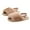 Khaki, variant on Tommyfit Baby Girl Fluffy Fur Soft Sole Crib Sandals Shoes