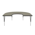thumbnail image 2 of Correll A6066-HORS-54 1.25 in. High Pressure Top Horseshoe Activity Tables, Savannah Sand - 60 x 66 in., 2 of 3