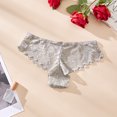 thumbnail image 2 of Levmjia Women Panties Lace Seamless Breathable Cotton Crotch Underwear No Show Invisible Solid Color Comfortable Everyday Wear Low Rise Thong For Women, 2 of 3