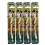 (Lot of 4) Xylin Multi-Action Kids Toothbrush Antibacterial Nano Silver Bristles