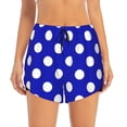thumbnail image 2 of Salouo Blue And White Polka Dot Print Women's 2 in 1 Running Shorts Double-Layer Shorts Athletic Workout Gym Yoga Shorts Running Shorts for Women-X-Large, 2 of 7