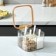 thumbnail image 5 of Especiero de Cuatro Compartimentos | Contenedor Multifuncional para Condimentos con Divisor | Organizador de Plástico Transparente para Especias de Cocina | Asa Fácil de Usar | Almacenamiento de Espe, 5 of 6