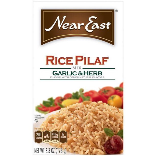 Near East Garlic & Herb Rice Pilaf Mix 6.3 Oz (Pack of 12) Walmart