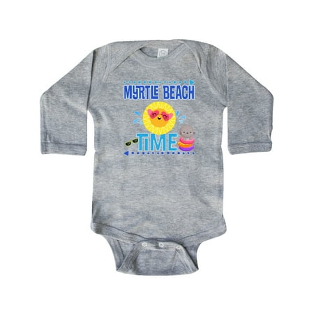 

Inktastic Myrtle Beach Vacation Time Gift Baby Girl Long Sleeve Bodysuit