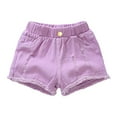 thumbnail image 4 of Zanarzt Toddler Girl Cotton Shorts Baby and Toddler Girls' Cotton Bike Shorts Soft Pull On Safety Shorts for Daily Wear Purple,4-5 Years, 4 of 4