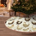 thumbnail image 6 of Daiia Chicken Cartoon Drawing Merry Christmas Tree Skirt , Xmas Large Lace-up Tree Skirt, Santa Snowflakes Rustic Home Decorations New Year Party Farmhouse Decor-30", 6 of 7