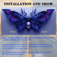 thumbnail image 3 of 1 Pcs 2D Flat License Plate Covers & Frames, Skull Butterfly For Decorative Front, Waterproof For Decoration Aluminum License Plate Covers & Frames Cover For Men Women, 12" X 6", 3 of 7