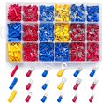 thumbnail image 2 of 1200PCS Electrical Connector Kit-Sopoby Automotive Insulated CrimpTerminals Connectors for Wiring Mixed Ring Fork Spade Butt Connector Set, 2 of 10