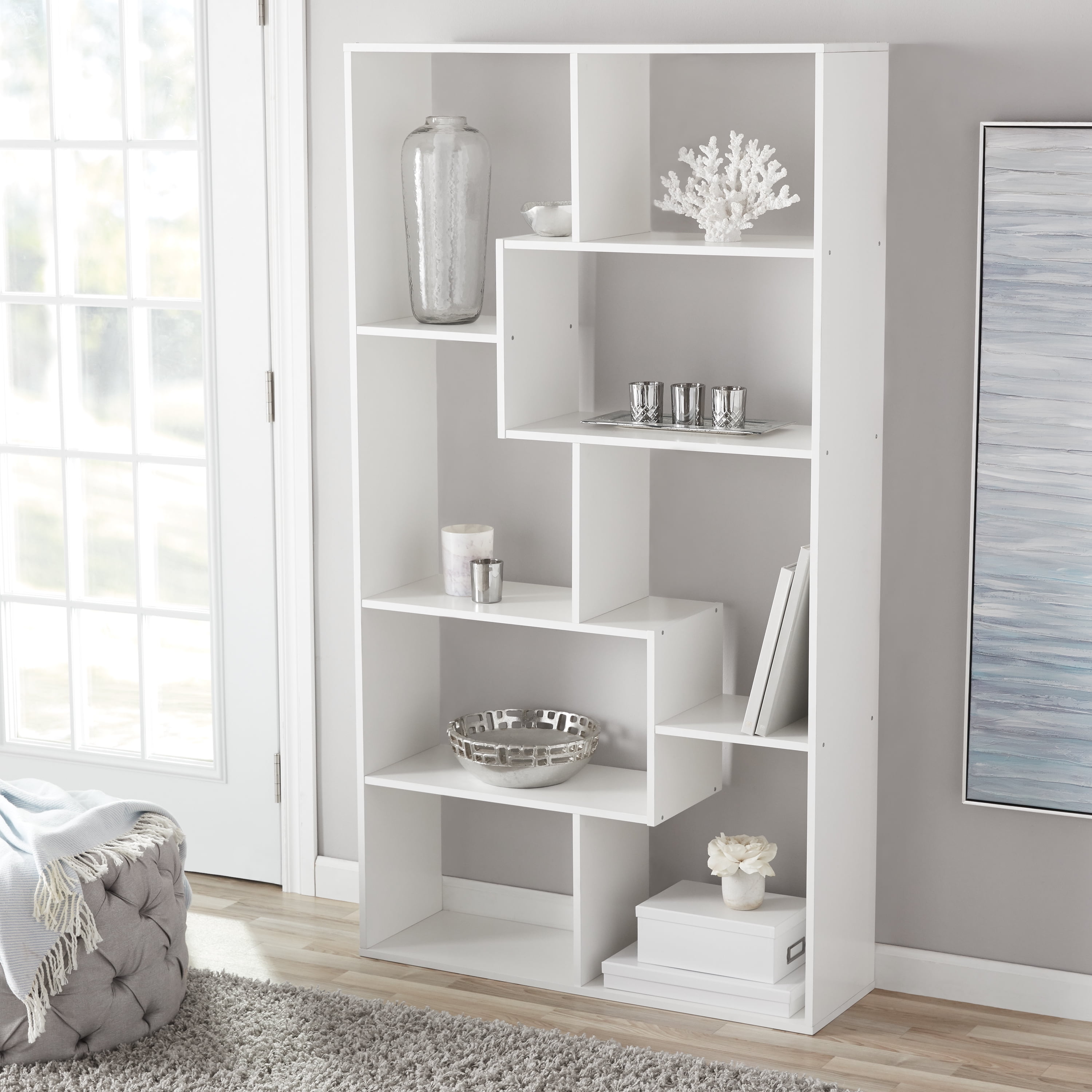 Mainstays 8 Cube Bookcase, White - Walmart.com