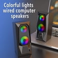 thumbnail image 2 of Computer Speakers,Rgb Color Led Light-Emitting Speakers, Stereo Subwoofer Computer Speakers, Usb2.0 Channel Pc Speakers, 2 of 7
