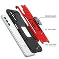 thumbnail image 5 of Case For Samsung Galaxy A06 Armor Hybrid with Ring Holder Kickstand Shockproof Heavy-Duty Durable Rugged TPU Dual Layer Phone Cover for Galaxy A06, Red, 5 of 10