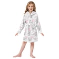 thumbnail image 6 of FORMRS Niños Bathrobe Unisex Hooded Robe Soft Plush Pajamas Sleepwear, Size 7-9T, Cartoon Elephant, 6 of 7