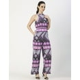 thumbnail image 2 of Moomaya Halter Neck Full Leg Printed Rayon Jumpsuit - Women's Summer Jumpsuit, 2 of 9