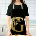 thumbnail image 5 of Reheyre Golden Letter Alphabet Pattern Apron - Sleeveless Cooking Cleaning Tools for Kitchen, 5 of 8