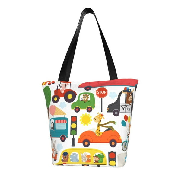 Easygdp Transports with Animals Bolso de Hombro para Mujer, Bolso Bandolera y Cartera de Mano Elegante para Uso Diario