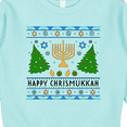 thumbnail image 3 of Inktastic Happy Chrismukkah Sweater Style with Menorah and Trees Toddler Sweatshirt, 3 of 4