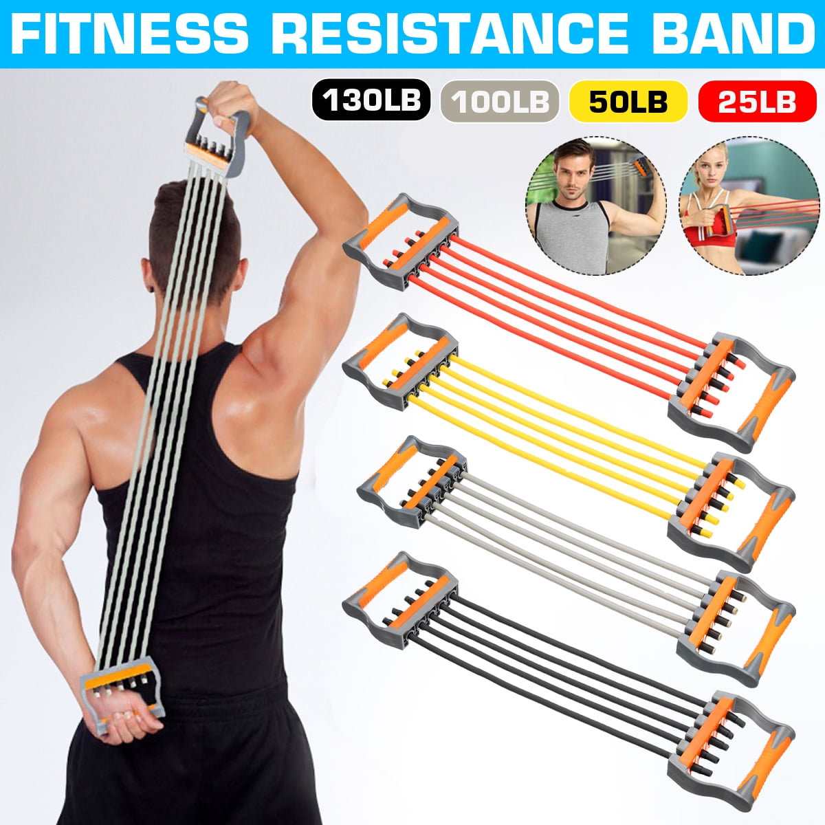 Fitness Resistance Bands Resistance Rope Exerciese Tubes Elastic