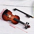 thumbnail image 2 of HLONK Modèle de Violon en Bois Miniature avec Repose-Tête Noir et Nœud - Instrument de Musique de Collection Réplique dans une Mallette Orange-Rouge pour Décoration Ou Exposition zzz, 2 of 5