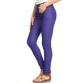 thumbnail image 2 of Women's Cotton Blend Full Length Jeggings Stretchy Skinny Pants Jeans Leggings, 2 of 3
