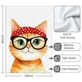 thumbnail image 3 of 2 Pcs Funny Kitchen Towels,Cute Cat Microfiber Dish Towels,Kitchen Tea Towels,Kitchen Towel Set (18" X 26"), 3 of 3