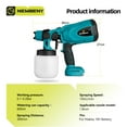 NEWBENY Paint Sprayer, 800ml Cordless Electric HVLP Spray Gun with 3
