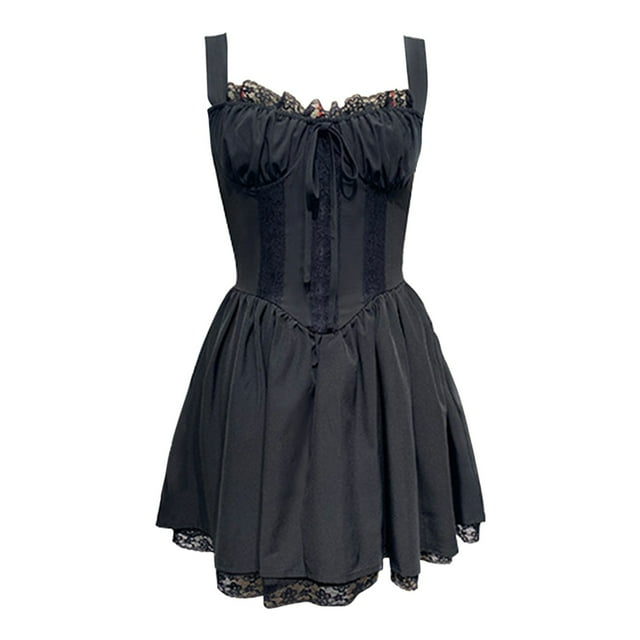 Vestido liso con lazo francés para mujer: falda clásica, adorable y elegante para el día a día, el trabajo o salir por la noche, tallas S-XL