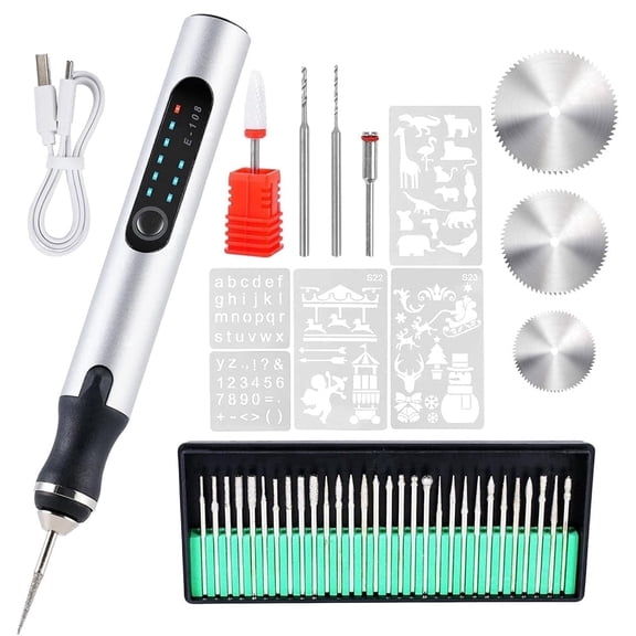 Shopmall Crafts Engraving Pen Portable Electric Engraver Tool Set For Jewelry Wood Metal Stone Plastic Glass Polishing