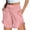 Pinks, variant on Women High Waist Shorts Relaxed Fit Lightweight Elastic Waist Ruffled Wrap Shorts Casual Beach Vacation Bottoms