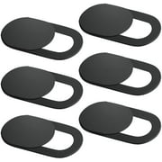 Zeiger Webcam Privacy Cover Slide, Black, 6 Packs