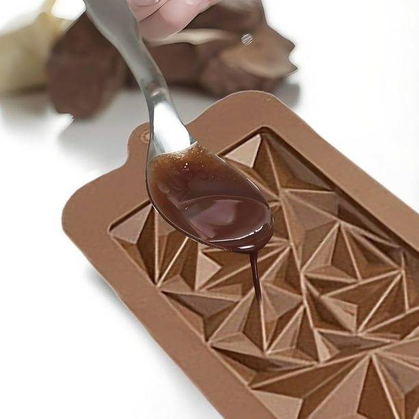 Moule à chocolat - NO BRAND - Dubaï - Silicone antiadhésif - Lot de 2 - Profond 21x19x3 cm - Maison