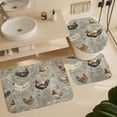 thumbnail image 6 of Chickens And Roosters 4 Piece Bathroom Rug Set with Shower Curtain with Rugs Toilet Lid Cover And Bath Mat Rustic Modern Farmhouse Animal Chicken Waterproof Fabric Bath Curtain for Bathtub Decor, 6 of 8