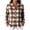 Brown, variant on Checkered Shirt for Women Collared Long Sleeve Gingham Plaid Shirts Loose Fit Button Front Casual Everyday Blouse