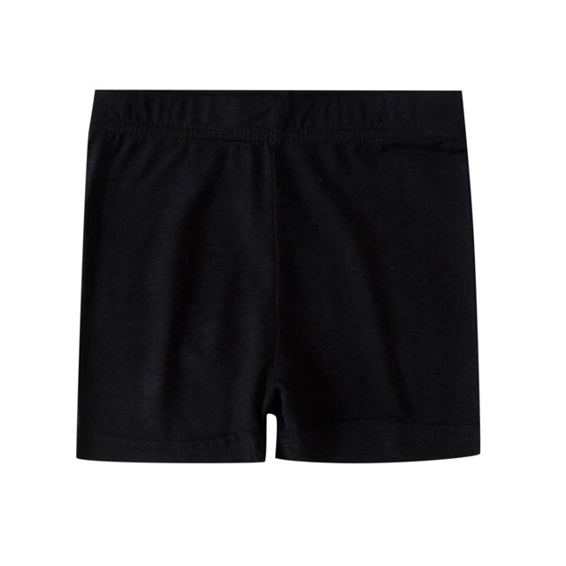 Kids Girls Dance Shorts Solid Color Breathable Bike Shorts Black 2-3 Years