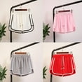 thumbnail image 5 of Aellinatey Women Plus Size Dolphin Running Shorts Solid Color Wide Leg Drawstring Elastic Waist Loose Yoga Sport Pants Summer Casual Loungewear S-5XL, 5 of 16