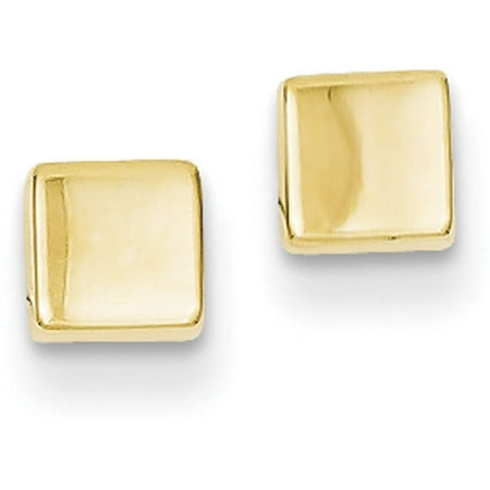 14kt Yellow Gold Polished Square Post Earrings
