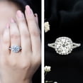 thumbnail image 4 of Rosec Jewels IGI Certified Lab Grown Diamond Engagement Ring 3 Carat - E-VS1 Quality Diamond Halo Ring for Women, 925 Sterling Silver, US 4.00, 4 of 8