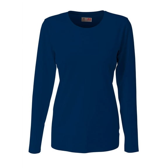A4 Spike Long Sleeve Volleyball Jersey For Women in Navy | NW3015