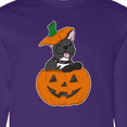 thumbnail image 4 of Inktastic Pumpkin Puppies Halloween Frenchie Long Sleeve T-Shirt, 4 of 5