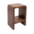 thumbnail image 4 of Kate and Laurel Reddy Modern Arched Wood Side Table, 16 x 12 x 24, Walnut Brown, Transitional Two-Tier End Table for Use as a Bedroom Nightstand or Small Record Player Stand, 4 of 8